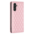 Etui z klapką do Samsung Galaxy A35 5G, Wallet, BINFEN COLOR, różowe