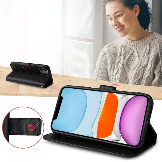 Etui z klapką do Samsung Galaxy M55 5G, Wallet Smart Magnet, czarne
