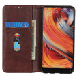 Etui do Samsung Galaxy S24, Wallet Litchi Leather, brązowe