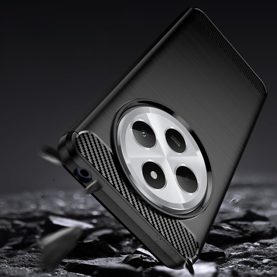 Etui do Xiaomi Redmi 14C / Xiaomi Poco C75, Carbon, czarne