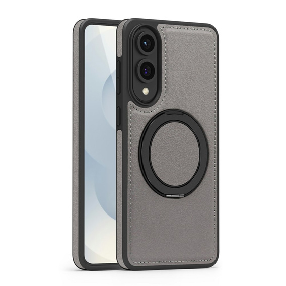 Etui do Samsung Galaxy S25 Edge, magnetyczne z podstawką – szare