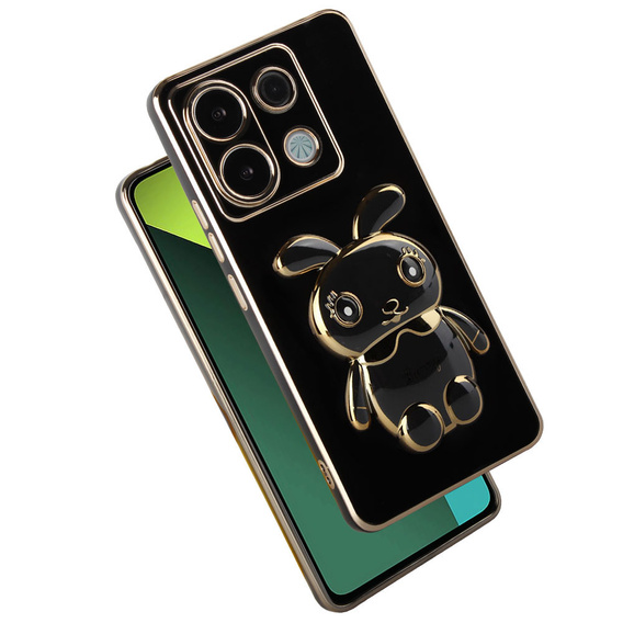 Etui do Xiaomi Redmi Note 13 Pro 5G, Rabbit, czarne + Szkło Hartowane 9H