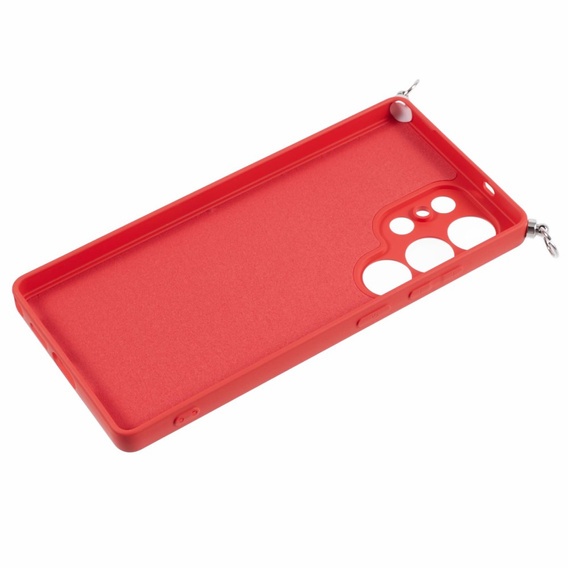 Etui  do Samsung Galaxy S25 Ultra z paskiem na ramię– czerwone