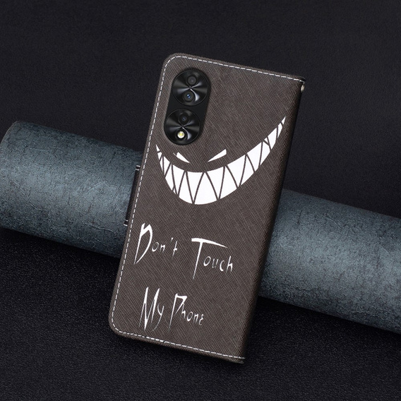 Etui z klapką do TCL 40 NxtPaper, Wallet, Don't Touch My Phone czarne