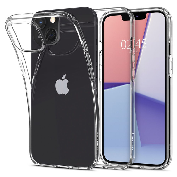 Etui Spigen do iPhone 13, Liquid Crystal, przezroczyste + szkło