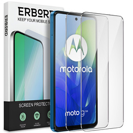 2x Szkło Hartowane ERBORD 9H Hard Glass do Motorola Moto G04 / G24 / G24 Power – codzienna ochrona w eleganckim wydaniu