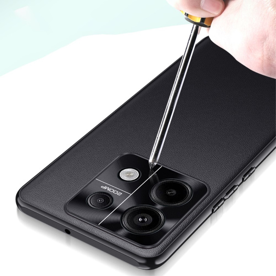 Etui skórzane do Xiaomi Redmi Note 13 5G, Obudowa leather hybrid Case, Czarne