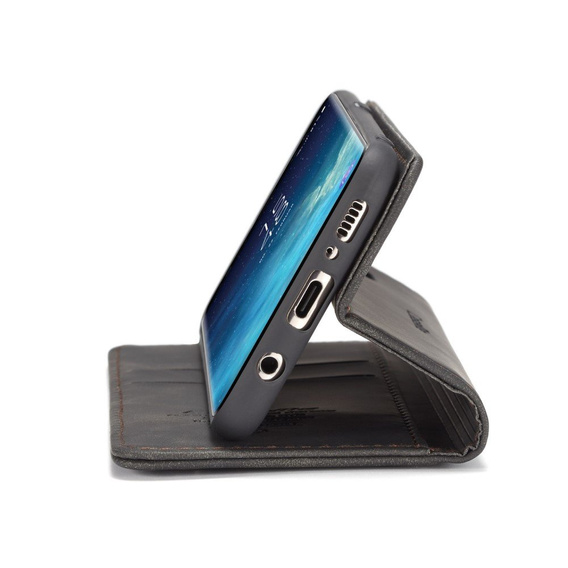 Etui CASEME do Samsung Galaxy S8, Leather Wallet Case, czarne