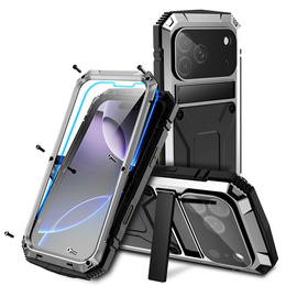 Etui R-JUST z podstawką i wbudowanym szkłem do iPhone 17 Pro Max