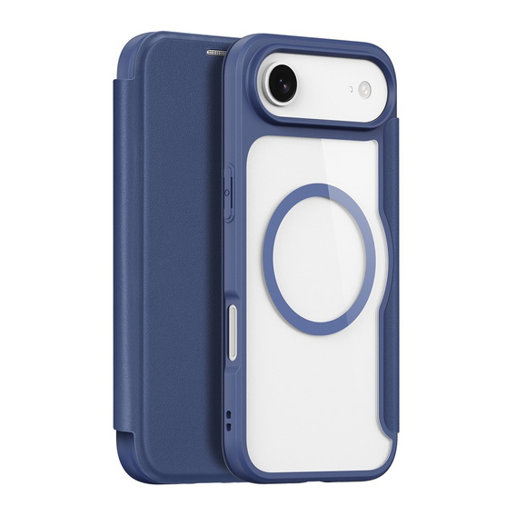 Etui Dux Ducis do iPhone 17 Air, Skin X Pro,  z klapką, do MagSafe, granatowe