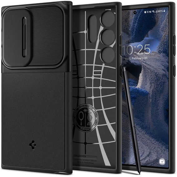 Spigen Optik Armor czarne etui do Samsung Galaxy S23 Ultra