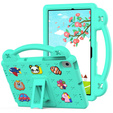 Etui do Samsung Tab A8 X200 / X205, Cute Patterns, z podstawką, Zielone