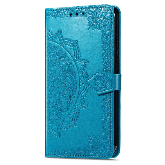 Etui z klapką do Oppo A98 5G, Mandala, niebieskie