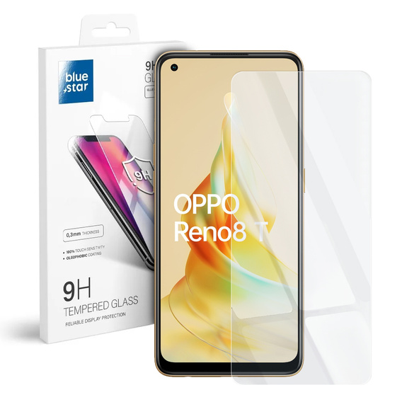 Zestaw Etui do Oppo Reno8 T, portfel z klapką Card Slot, Brązowe + Szkło