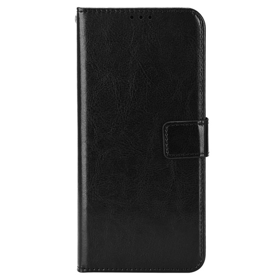 Etui z klapką do Realme C33, Crazy Horse Wallet, czarne