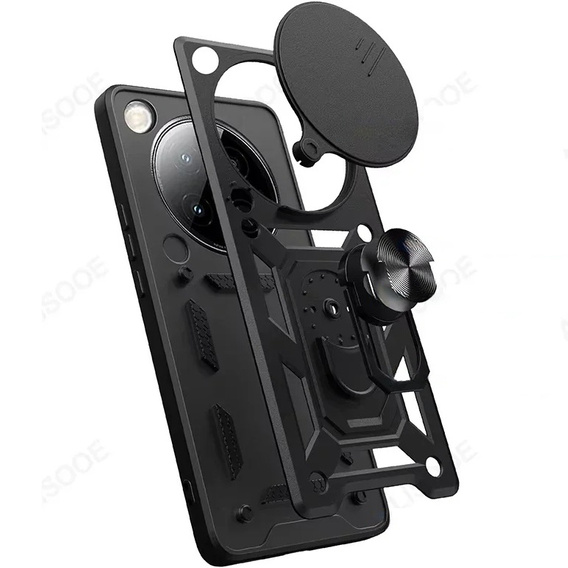 Etui pancerne do Oppo Find X8 Pro, CamShield Slide, czarne