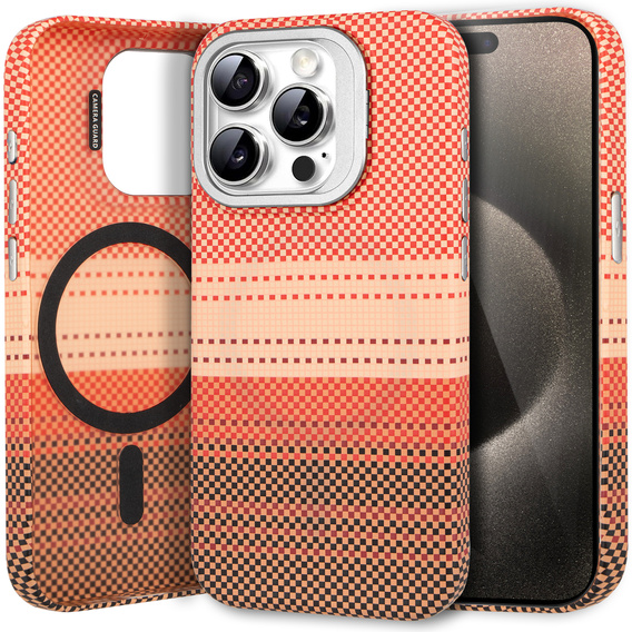 Etui do iPhone 15 Pro, Frame Kickstand, do MagSafe, Sunset Orange