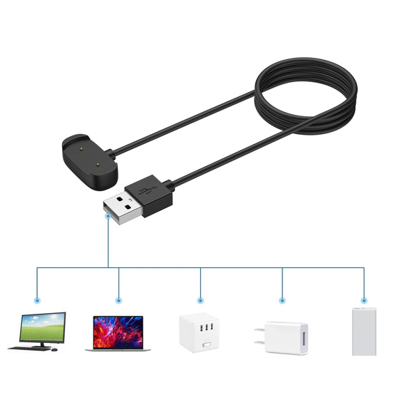 Kabel USB / Ładowarka do Amazfit GTR2/GTS2/BIPU/Pop/Bip 3/Amazfit GTS4 Mini, Black