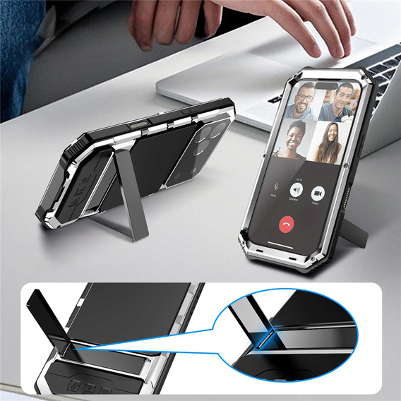 Etui pancerne z podstawką R-JUST do iPhone 17 Pro Max