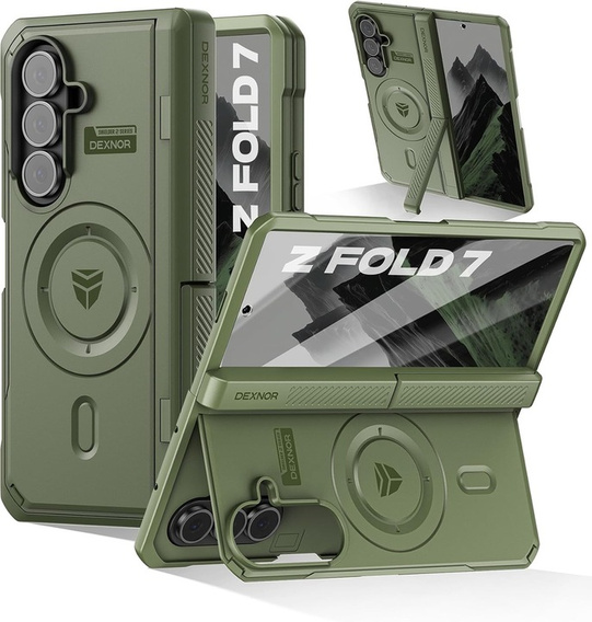 Etui pancerne Dexnor Magnetic z podwójnymi podstawkami do Samsung Galaxy Z Fold7
