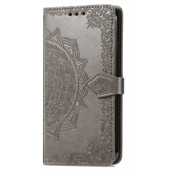 Etui z klapką do Huawei nova 8i, Mandala, szare
