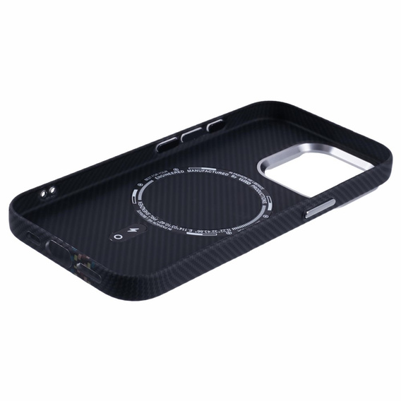 Etui do iPhone 14 Pro Max, Carbon Fiber MagSafe, czarne