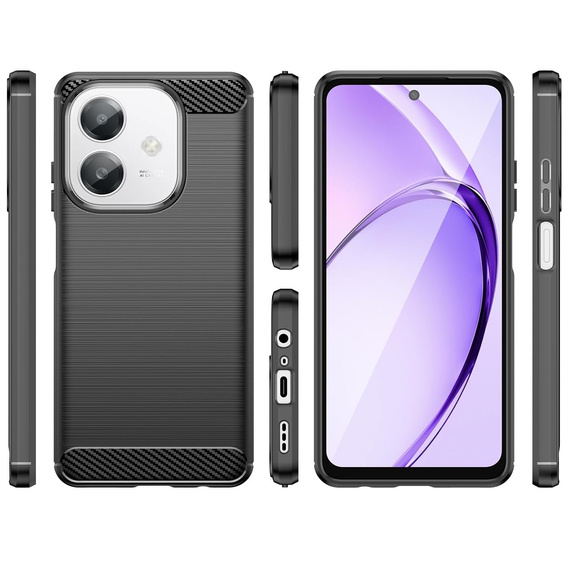 Etui do Oppo A40 / Oppo A40m, Carbon, czarne