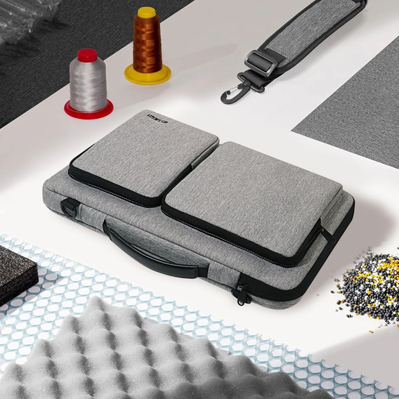 Tech-Protect Defender Bag, Etui Torba do laptopów 15-16 cali, Szara
