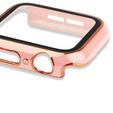2w1 Etui + Szkło Hartowane do Apple Watch 7/8/9 45mm - Różowe / Złote