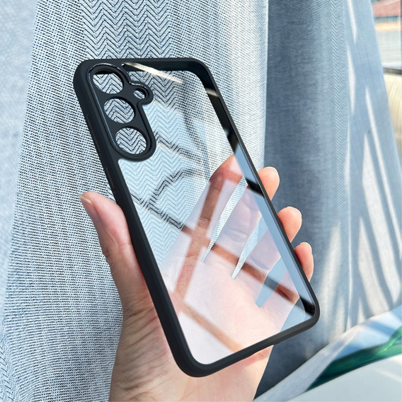 Etui do Samsung Galaxy S24+ Plus, Fusion Hybrid, z ochroną aparatu, przezroczyste / czarne