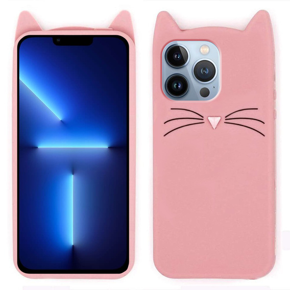 Etui 3D KOT do iPhone 13 Pro, Pink