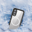 Wodoodporne etui Redpepper z MagSafe do Samsung Galaxy S25 Edge – czarne
