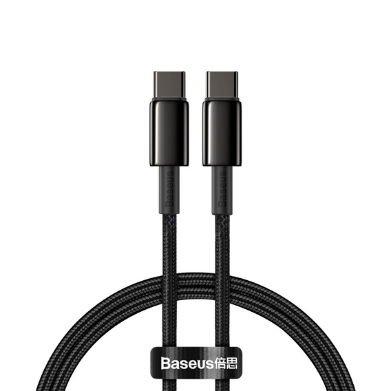 Baseus kabel USB-C na USB-C 1 m 100 W Tungsten - Czarny
