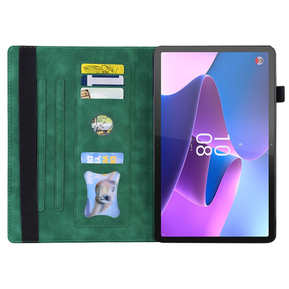 Etui do Lenovo Tab P11 Pro Gen 2 TB132FU TB132XU 11.2", Classic, z miejscem na rysik, zielone