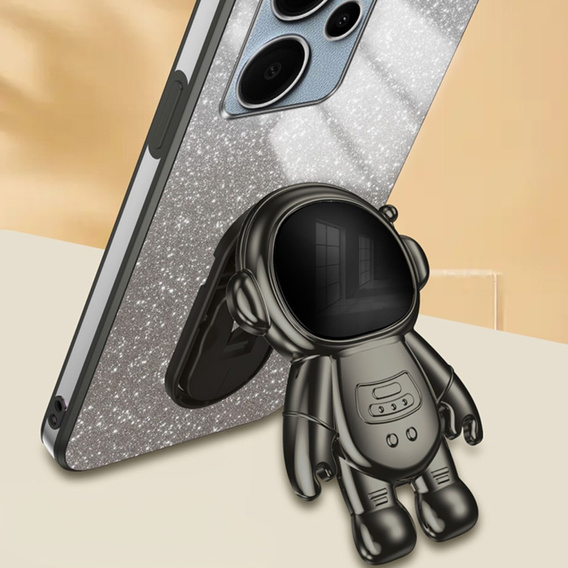 Etui do Xiaomi Redmi Note 13 Pro+, Glitter Astronaut, czarne
