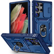 Etui pancerne do Samsung Galaxy S23 Ultra, CamShield Slide, niebieskie