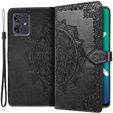 Etui z klapką do Motorola Moto G54 5G, Mandala, czarne