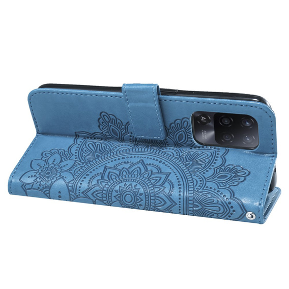 Etui z klapką do Oppo Reno5 Z / A94 / A95 5G, Mandala, niebieskie