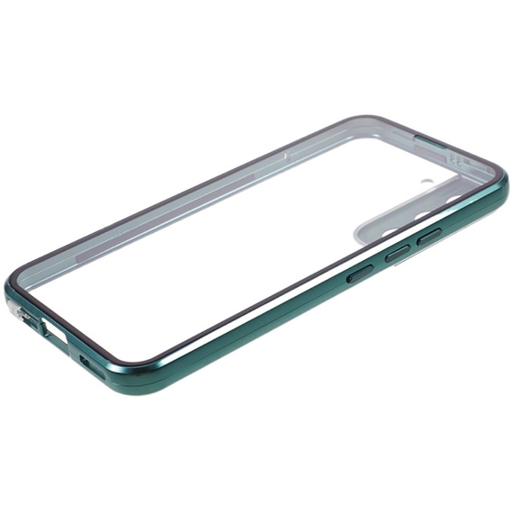 Etui do Samsung Galaxy S21, Magnetic Dual Glass, zielone