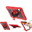 Pancerne etui do Xiaomi Redmi Pad 2 z podstawką i paskiem – czerwono-czarne
