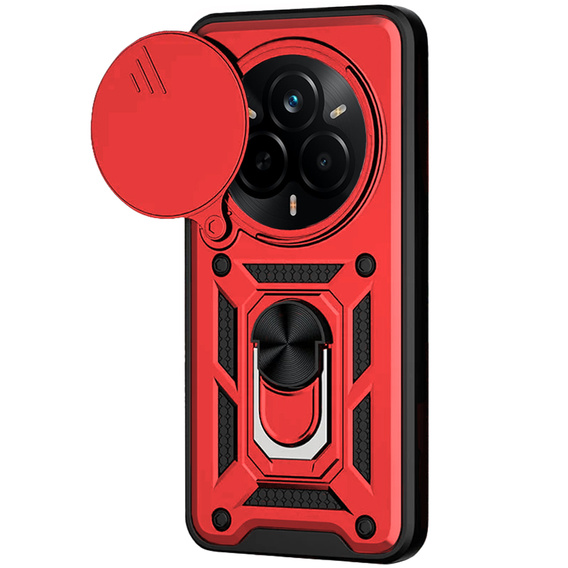 Etui pancerne do Realme 14 Pro 5G, CamShield Slide, czerwone