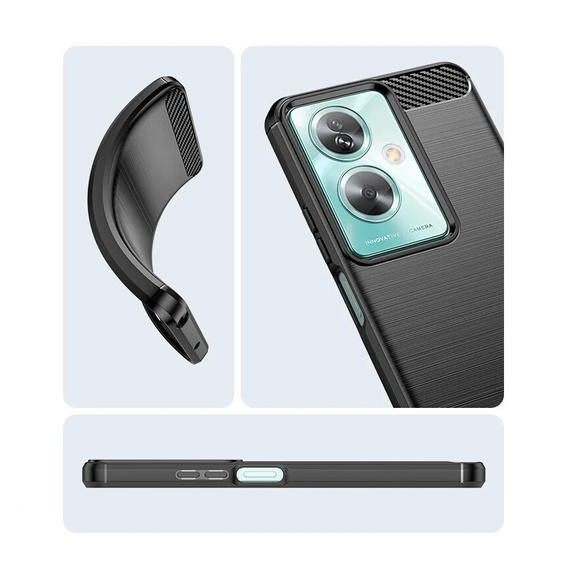 Etui do Oppo A79 5G, Karbon, czarne