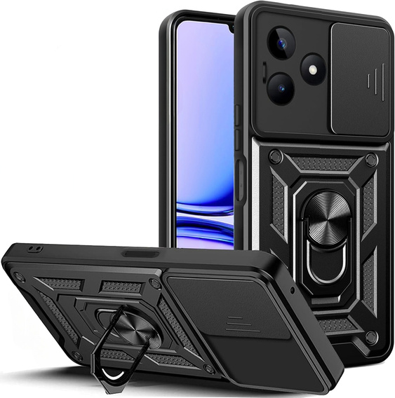 Etui pancerne do Realme Note 50, CamShield Slide, czarne