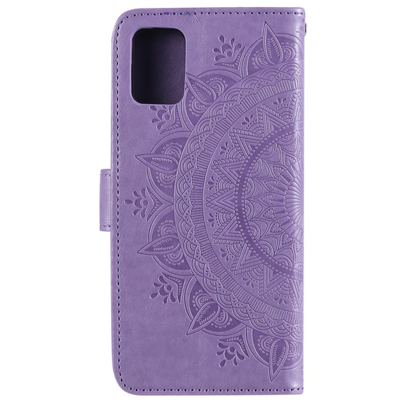 Etui z klapką do Oppo Reno6 5G, Mandala, fioletowe