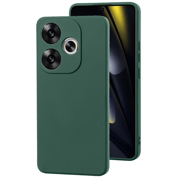 Etui do Xiaomi Poco F6, Silicone Lite, zielone