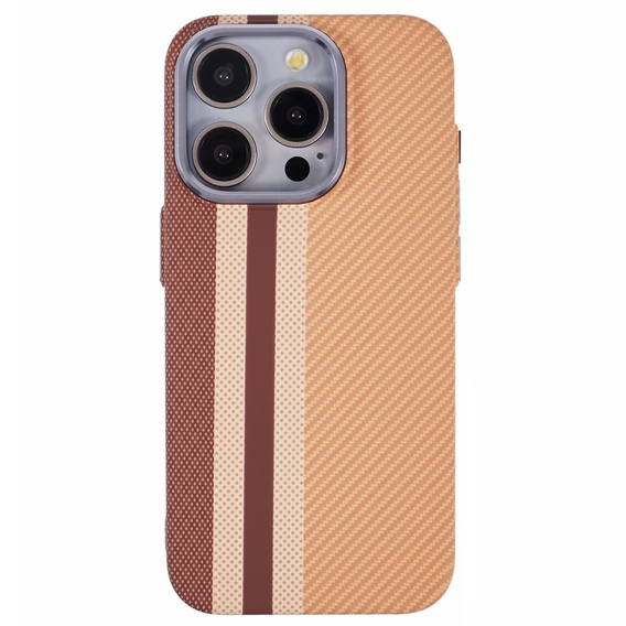 Etui do iPhone 15 Pro, Carbon Fiber MagSafe, żółte
