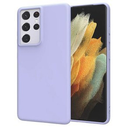 Etui do Samsung Galaxy S21 Ultra, Silicone Lite, lawendowe