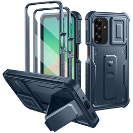Etui pancerne do Samsung Galaxy A26 5G, Dexnor Kickstand Cam Protector, niebieskie