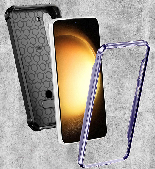 Etui do Samsung Galaxy S23 Plus, Heavy Duty Ring, fioletowe