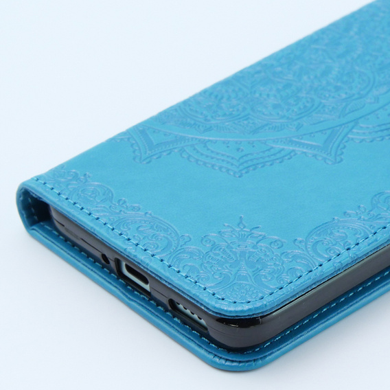 Etui z klapką do Xiaomi 13T / 13T Pro, Mandala, niebieskie